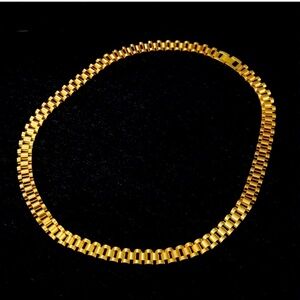 Stainless steel gold Rolex chain 22”